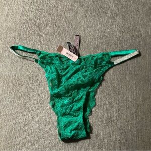Very Sexy Victoria Secret Brazillian Slip brand new with tag size Large, green